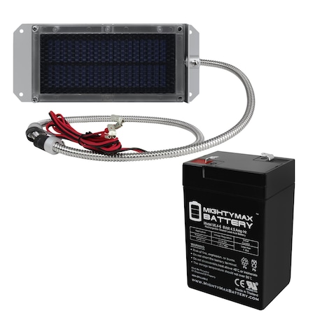 Mighty Max Battery 6V 4.5AH Replaces Fi-Shock 20 Mile Fence Charger With 6V Solar Panel MAX3891259